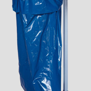 VAR Standard Müllsackständer 120 L mit schwarzem Kunststoffdeckel | Pulverbeschichteter Stahl, Verzinkt – Hygienischer Abfallsammler für Innen & Außen