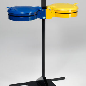 VAR H-Fuß Anthrazit – pulverbeschichtete Doppel-Fußstütze für 2 Paris Konsol-Müllsackständer, RAL 7021, wetterfest & kippsicher, optimale Stabilität für Innen- und Außenbereiche