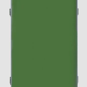 VAR Kompakt-Doppeltür-Pedal Abfallsammler für Innen & Außen, 150 L, verzinkter Stahl mit Fußpedal, grün, mit Inneneinsatz