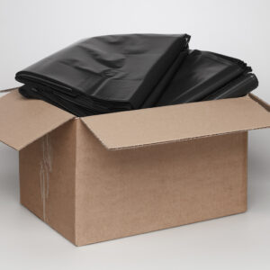 VAR Kunststoffsack 240 L, 50 Stück VE – Müllsäcke, PE-Abfallsäcke, robuste Großraumsäcke für Abfallmanagement, grau, 100 µm