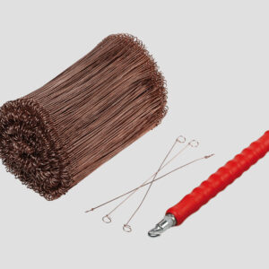 VAR Verschlussdraht für Müllsäcke – VE 1000 Stück, rötlich blanker Eisendraht für Sackverschlüsse und Drahtschlingen