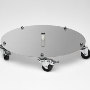 VAR Fahruntersatz für Kompakt-Doppeltür Abfallsammler, feuerverzinktes Stahl-Fahrgestell, Zubehör für 120 L Müllsäcke, robustes Abfallmanagement