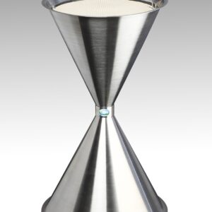 VAR Standascher aus Edelstahl – 45 L & 76 L Abfallsammler-Ascher, selbstlöschend, mobil oder wandmontierbar, Hygienisch & langlebig