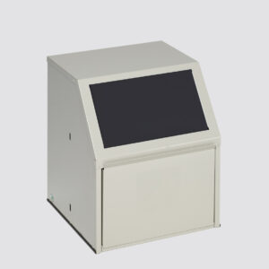 VAR Wertstoffsammelgerät WSG 23 – 23 L mit farbiger Einwurfklappe (gelb, blau, grün, braun, anthrazit) – verzinkter Inneneinsatz, stationär oder fahrbar