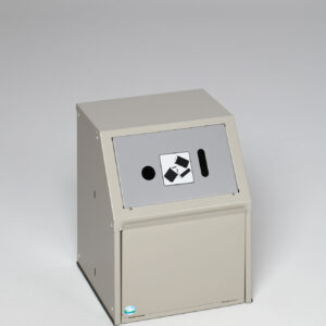 VAR Wertstoffsammelgerät WSG Batterie – 2 x 11 L mit Inneneinsatz – verzinkter Stahleinsatz für Batterien, stationär oder fahrbar