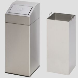 Edelstahl-Wertstoffsammler mit Inneneinsatz – langlebig und robust, 76 Liter Volumen