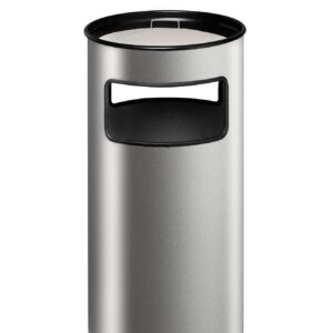 VAR Abfallsammler & Ascher H 70 – Aluminium ALMg1, Meerwasserbeständig eloxiert, 37,3 Liter, mit Edelstahl- oder Stahl-Aschereinsatz, Kombi-Ascher für Innenbereiche