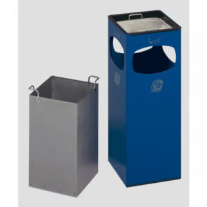 VAR Inneneinsatz verzinkt – 76 l Innenbehälter aus sendzimirverzinktem Stahlblech mit Bügelgriffen für VAR Ascher/Abfallsammler H100 & Kombiascher-Systeme