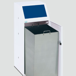 VAR Wertstoffsammler WSG 69 mit Fronttür – 70 L verzinkter Inneneinsatz & Einwurfklappe mit Schloss – stationär oder fahrbar