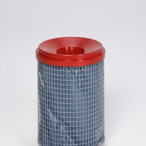 VAR Drahtkorb DK 03 – 65L pulverbeschichteter roter Gitter-Abfallkorb | feuerverzinkt, robust & wetterfest für Innen & Außen
