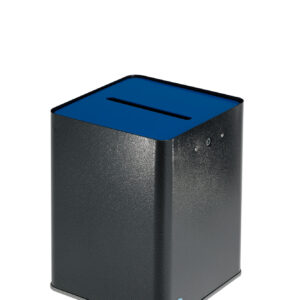 VAR Papiersammler P40-DSGVO, 230 L – Abschließbarer Stahl-Sammelbehälter für vertrauliche Unterlagen | DSGVO-konform | 83,5 × 25 × 23 cm | Farben: Antik-Silber & Silber