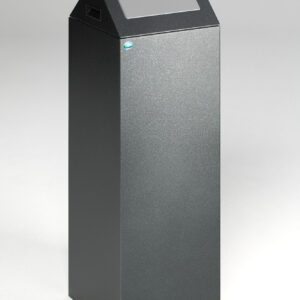 Selbstlöschender Abfallsammler VAR WSG 85 S | 89 L, antik-silber, Einwurfklappe gelb | TÜV-geprüfter Sicherheitsbehälter für Abfalltrennung & Brandschutz