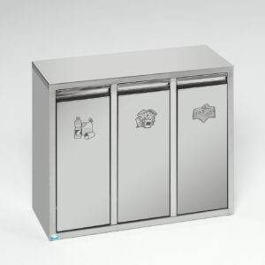 VAR Wertstoffsortiersystem Edelstahl – 36 Liter & 21 Liter – flexibel als Stand- oder Wandgerät mit Inneneinsatz