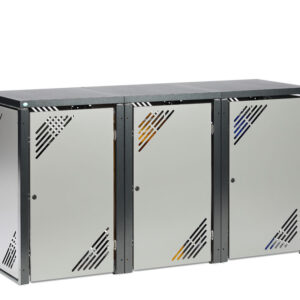 VAR Ergänzungselement MBSE 3 – Anbaumodul für Müllbehälterschrank MBS 1 | pulverbeschichtet, verzinkter Stahl, Farbe: silber