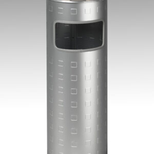 VAR Abfallsammler & Ascher H 66 mit Edelstahl-Aschereinsatz – Meerwasserbeständig eloxiert, 16,7 Liter, Aluminium AlMg1, Kombi-Ascher für Innenbereiche