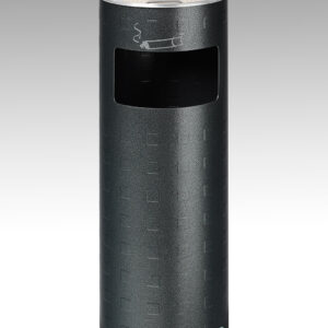 VAR Abfallsammler & Ascher H 66 mit Edelstahl-Aschereinsatz – Meerwasserbeständig eloxiert, 16,7 Liter, Aluminium AlMg1, Kombi-Ascher für Innenbereiche