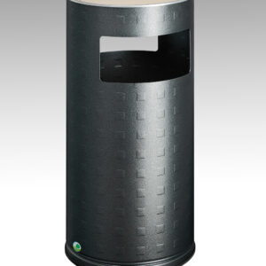 VAR Abfallsammler & Ascher H 70 – Aluminium ALMg1, Meerwasserbeständig eloxiert, 37,3 Liter, mit Edelstahl- oder Stahl-Aschereinsatz, Kombi-Ascher für Innenbereiche