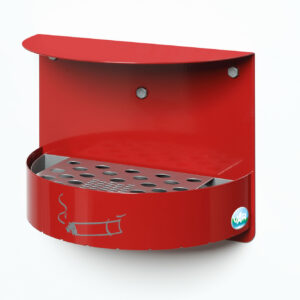 VAR Wandascher H 23 verschließbar, 1,5 Liter – Wandascher mit Inneneinsatz, Vierkantschloss, Pulverbeschichtung & verzinktem Stahl, diverse Farben