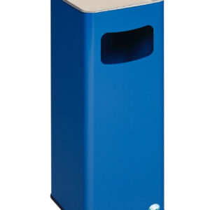 VAR Abfall-Ascher B 25R mit Inneneinsatz – 31,7 L Stand-Kombiascher aus Stahl, pulverbeschichtet in Weiß, Rot, Anthrazit, Enzianblau, Silber & Antiksilber