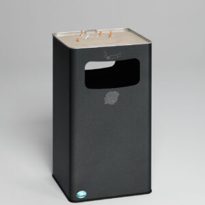 VAR Kombi-Abfallascher B 42R – 96,1 L Standascher & Abfallsammler aus Stahlblech mit Pulverbeschichtung & Inneneinsatz – in Weiß, Rot, Anthrazit, Enzianblau, Silber & Antiksilber