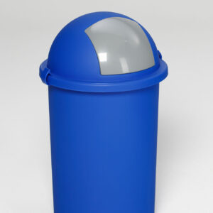 VAR Kunststoff-Abfallbehälter 50 L | Flüssigkeitsdicht mit abnehmbarem Kopfteil & Einwurfklappe, Klemmverschluss | 6 Farben wählbar – robuster Sammelbehälter für Wertstofftrennung