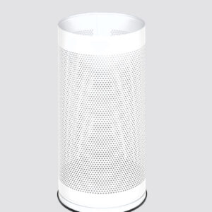 VAR Schirmständer gelocht aus Stahl oder Edelstahl, 30 L – pulverbeschichtet, mit Inneneinsatz, in anthrazit | enzianblau | silber | weiß | rot | lichtgrau – für Innenbereiche ohne Fußpedal