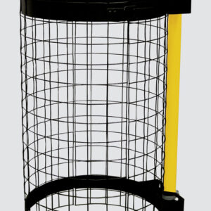 VAR Standgerät Müllsackständer ohne Deckel, Bodenbefestigung – Müllsackhalter für 120 Liter Abfallsäcke, pulverbeschichteter Stahl, mit Inneneinsatz, Farben: Grün, Blau, Rot, Gelb