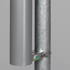 VAR Wandascher SG 65 – Selbstlöschender Wandaschenbecher, galvanisch verzinkt mit Pulverbeschichtung, 1,4 Liter, inkl. Inneneinsatz und Doppelbartschloss