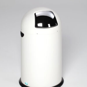 VAR Abfallsammler 40 L ohne Fußpedal | Einwurfklappe aus Edelstahl | weiß, silber, schwarz, rot, Edelstahl | mit Inneneinsatz | für Innenbereiche