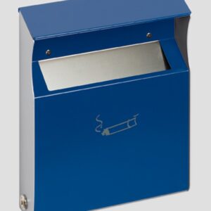 VAR Wandascher WH 28 – Edelstahl-Wandascher mit Zylinderschloss, 2 Liter, Pulverbeschichtet, Diebstahlsicherung, Wandmontage