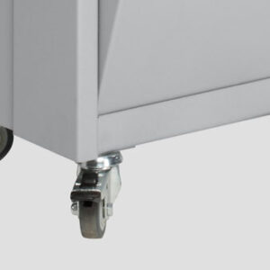 VAR Fahrsatz mit 4 Rollen für Abfallsammler B30 & B48 – Ersatzrolle für VAR Abfallsammler mit Schutzdach, pulverbeschichtet