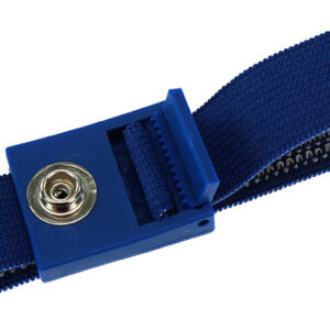 ESD Armband PRO, 7 mm Druckknopf, navy – ultraweich, antiallergisch, verzahnter Verschluss, geprüft nach BGI 818