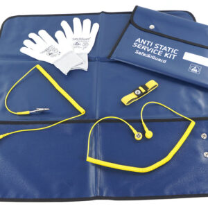 ESD Service Kit, blau – faltbare Arbeitsmatte 650x600 mm mit einfacher Klemme, DIN EN 61340 konform