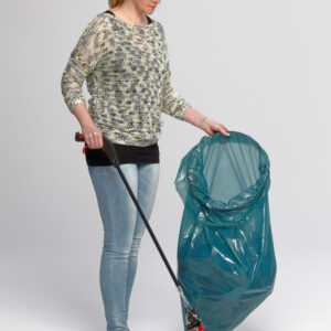 VAR Sackhaltering mit Gummikordel – für 120 l Kunststoffsäcke | silber pulverbeschichtet, praktisch & hygienisch | kompatibel mit VAR Ø 350 mm Abfallsystemen