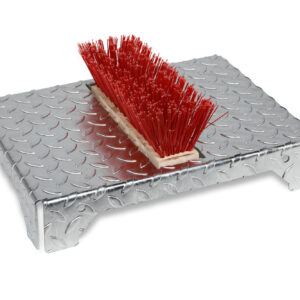 VAR Schuhreiniger S1 – feuerverzinkt & wetterfest | Stahl-Tränenblech Schuhputzgerät | mechanisch & stromlos | langlebig | für Eingangsbereiche & Industri