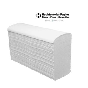 B2B Falthandtücher 2-lagig Zellstoff W-Falz 2250 Blatt Hochweiß 20,3 x 32 cm