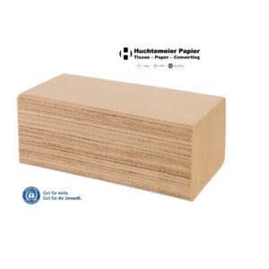B2B Handtuchpapier 1-lagig Recycling V-Falz 5000 Blatt Naturweiß RC Krepp