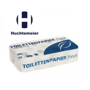 B2B Klopapier 2-lagig Premium 250 Blatt Kleinrollen aus Zellulose | Großpackung 8 x 8 Rollen