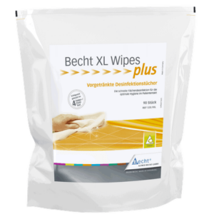 Becht Desinfektionstücher XL Wipes+ Vorgetränkte, alkoholhaltige groß