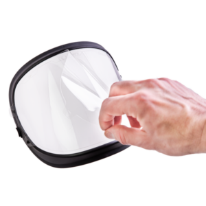 Ersatzschutzvisier CR1, klares Polycarbonat, zylindrisch – Optimale Sicht und maximale Widerstandsfähigkeit – DS SafetyWear