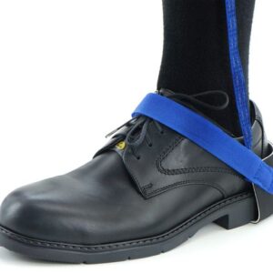 ESD Fersenband mit Klettverschluss, blau/blau – antistatisch, 1 Mohm Ableitwiderstand, für flache Schuhe, verstellbar