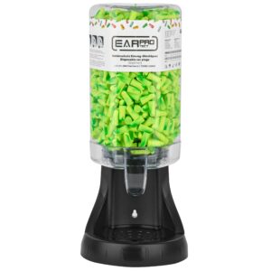 EarProtect Einweg-Ohrstöpsel-Spender – 500 Paar, PU-Schaum, grün, SNR 37 dB, hygienischer Großspender