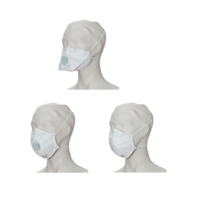 FFP2 Schutzmaske mit Kopfband mit-ohne Ventil in Schalenform