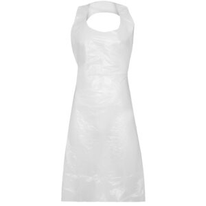 Folienschürze PE, 125 cm lang, transparent, gehämmert, CE Kat. I, VE: 1.000 Stück