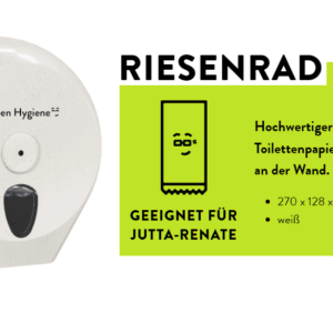 Green Hygiene Toilettenpapierspender Mini-Jumbo 25% Holzfaser + 25% Kunststoff + 50% recyceltem Kunststoff