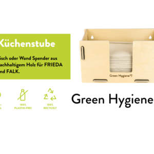 Green Hygiene® Papierhandtuchspender aus Holz für Falthandtücher FRIEDA & FALK