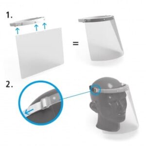 Multifunktionales Gesichtsschutzschild 1 x Kopfhalterung + 1 x Schutzschild