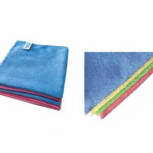 Premium-Mikrofasertuch in 5 Farben Reinigungstuch für Glas, Kunststoff & Edelstahl 40 x 40cm