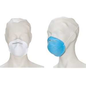 Staubschutzmaske Blau - Weiss Schalenform Premium  Einweg-Feinstaubmaske für Handwerker Lackierer & Bauarbeiter