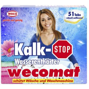 Wecomat Kalk-Stop Tabs – Wasserenthärter für Maschinen